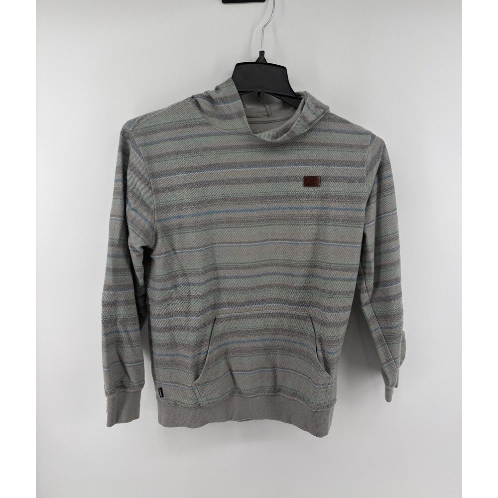 O'Neill Bavaro Stripe Pullover Hoodie Gray Multi Color French Terry Boys Size XL